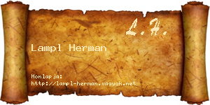Lampl Herman névjegykártya
